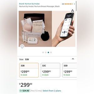 Nurture by Imalac Breast Massager, 32B - Brand New